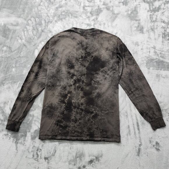 Fifth Sun Shirt Mens S Gray Tie Dye Crew Neck Nasa Graphic Tee Long Sleeves - Picture 3 of 7